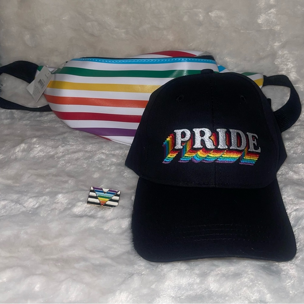 Pride Gear (Fanny pack , pin , and hat)